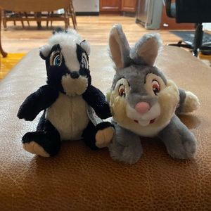 Disney’s Bambi movie: Flower and Thumper Stuffed Animals